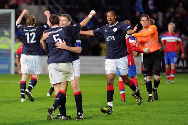 21/09/11. John Devlin. Communities Cup. Falkirk FC (3)  V Rangers FC (2). Final whistle.