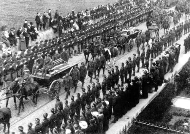 The funeral procession for the Quintinshill rail disaster