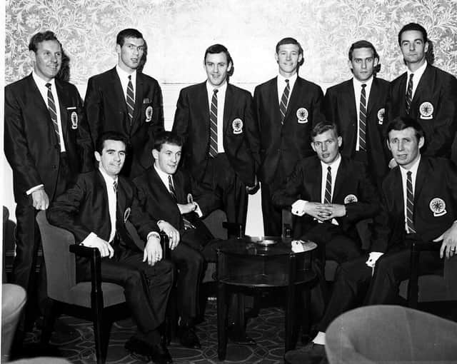 MYSTERY PICTURE: Scotland XI football squad, May 1967. Pictured before world tour.