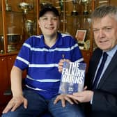 Author Michael White with former Bairns player David Hagen, who has Motor Neurone Disease. Picture: Michael Gillen.
