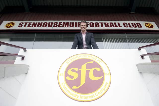 Warriors CEO Jamie Swinney is all smiles after a successful share scheme. Picture: Michael Gillen.