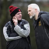 Outgoing Grangemouth Stags head coach Craig Deacons (right) will be moving to Stirling County next season with the club currently taking applications to find his replacement
