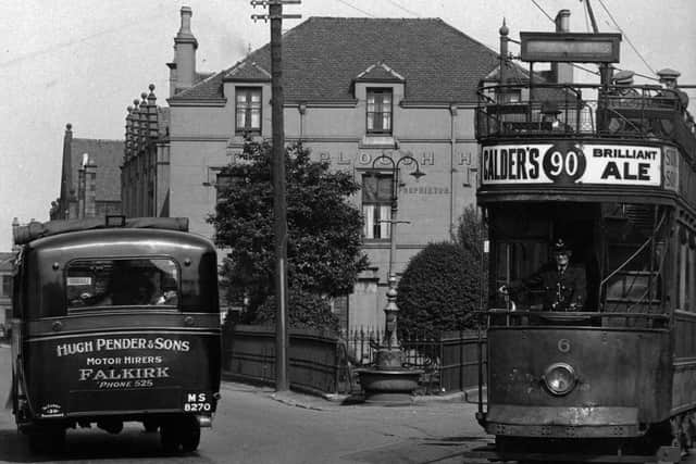 The buses were taking over and the days of the tram were numbered when this picture was taken