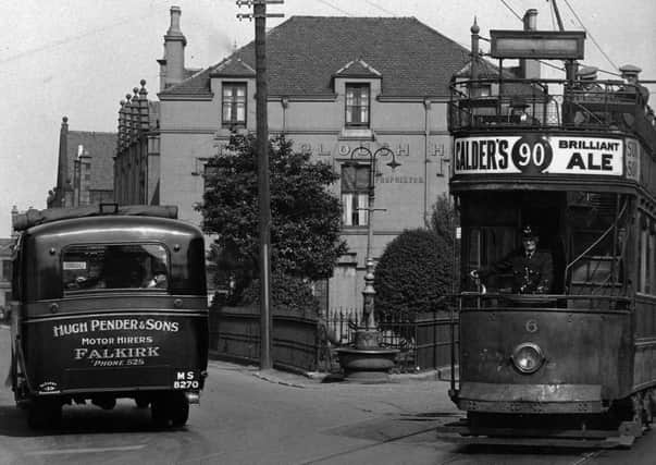 The buses were taking over and the days of the tram were numbered when this picture was taken