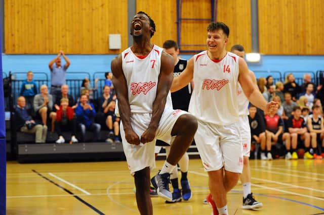 Fury win 85-81 vs St Mirren with winning points from Makaleb McInnis. Picture: Michael Gillen.