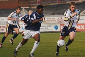 Colin Samuel in action for Falkirk