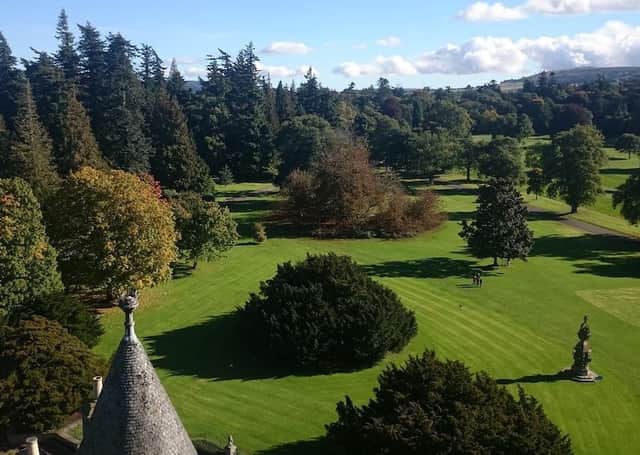 Bird's eye view...of the stunning gardens at Glamis Castle in Angus, which will be open to virtual visitors as part of the summer garden festival.