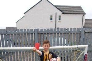 Gairdoch players have shown racism the red card during their lockdown video. Picture: contributed.