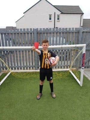 Gairdoch players have shown racism the red card during their lockdown video. Picture: contributed.