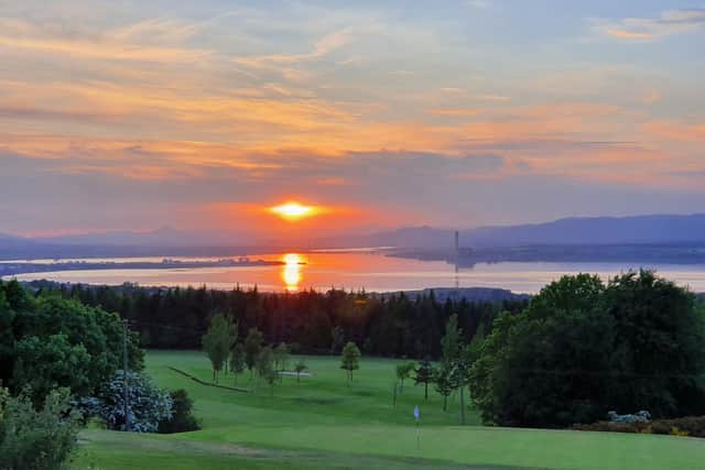This stunning picture looking west from the eighth green at West Lothian Golf Club was taken by new member Gary Nicol.