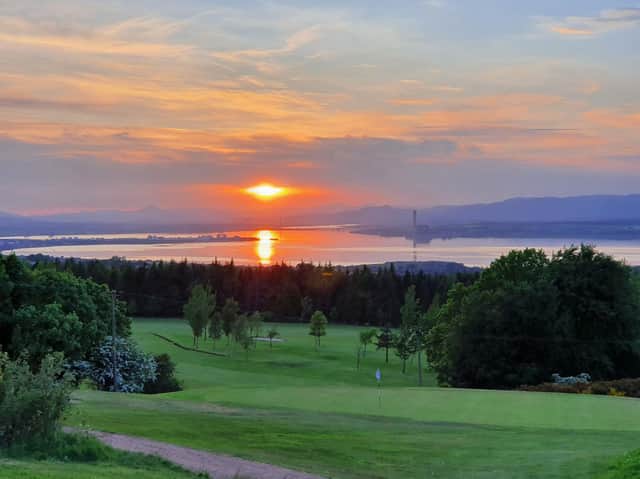 This stunning picture looking west from the eighth green at West Lothian Golf Club was taken by new member Gary Nicol.