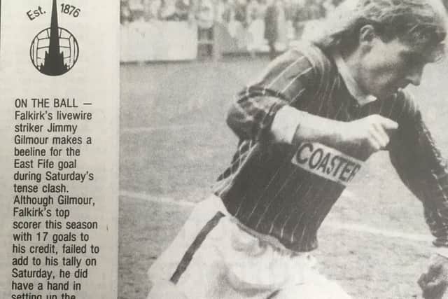 Jimmy Gilmour  May 1986 Falkirk 2 East Fife 2
