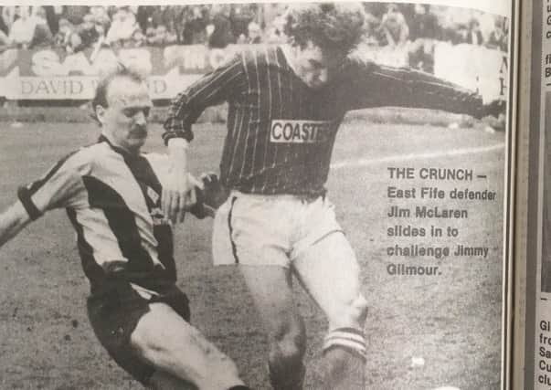 Jimmy Gilmour was in the thick of the action. Pictures: Bernie Strain and Jim McElroy