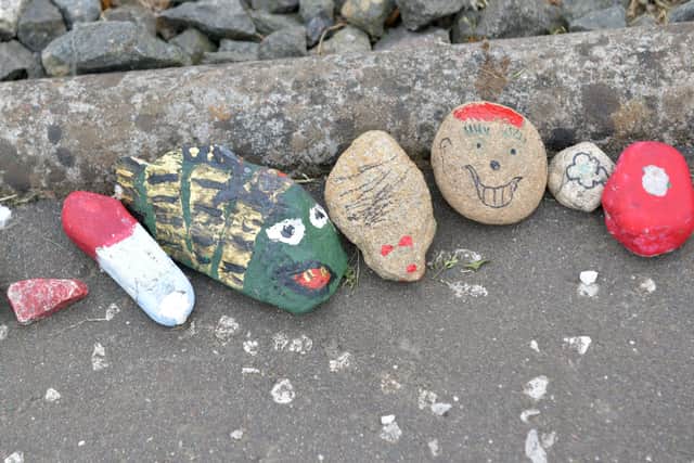 The community have got involved by painting their stones and adding them on.
