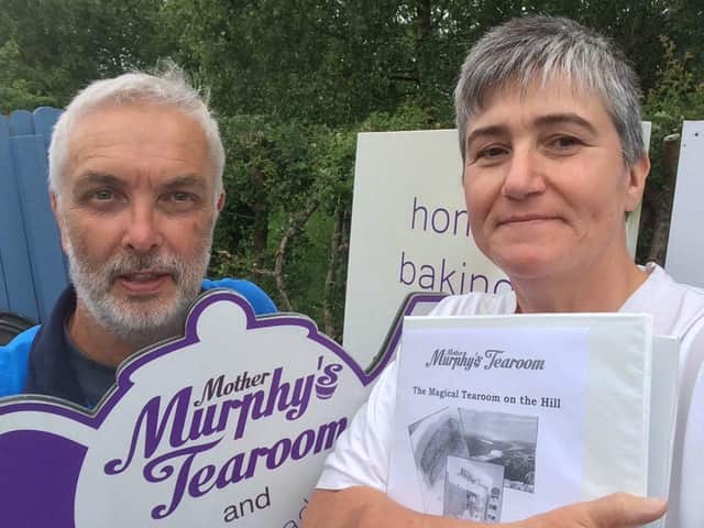 Jim and Debra Murphy have closed their tearoom in Ladysmill Falkirk but hope to continue their business online.