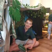 Den building is part of the family day fun for Cubs and Scouts.