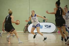 Jenna Beattie in action for Caledonia Pride v Essex Rebels in Stirling. Picture: Roberto Caviares