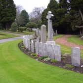 A section of the War Graves at Grandsable Cemetery