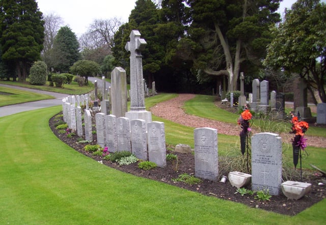 A section of the War Graves at Grandsable Cemetery