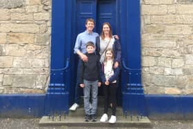 Moray and Jane Melhuish with their children Struan and Orla at their new home, Annet House.