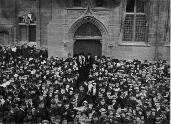 Andrew Carnegie opened the library, which he part funded, in 1902