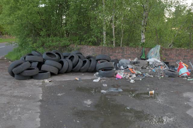 Bonnyhill Road fly-tipping