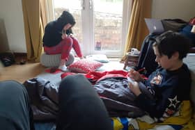 40th Falkirk scout Ruaridh Smith and Altitude explorer Keira Smith enjoyed the quiz before camping for their third night in their living room shelter as part of virtuallymarra.