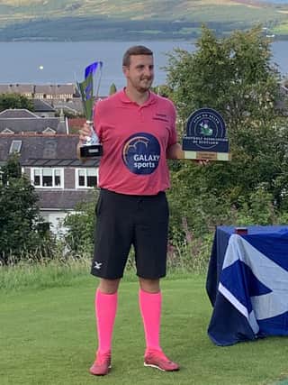 Fraser Weir of Cumbernauld Footgolf Club after winning the Scottish Open