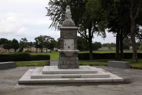 The newly refurbished fountain