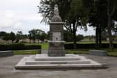 The newly refurbished fountain