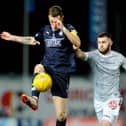 Aaron Muirhead and Aiden Keena in action when Falkirk met Dunfermline.