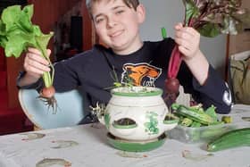 Ruaridh is pictured with a some of his ‘‘harvest’’.