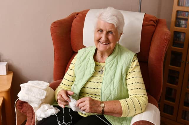 Mary Sellstrom has knitted more than 70 hats for premature babies in FVRH's neonatal unit. (Pic: Michael Gillen)