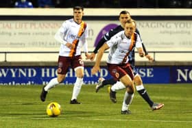 Ex-Rovers man Greig Spence found the net. Picture: Fife Photo Agency