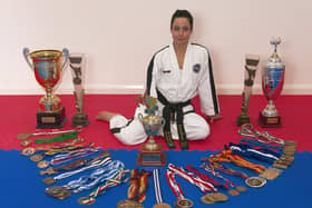 Six-time taekwondo world champion Julia Cross, who runs the South Queensferry School of Taekwondo.