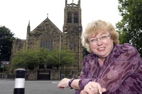 Gina Fyffe outside the former Erskine Church in Falkirk
