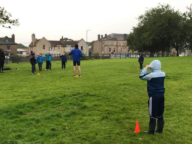 Stenhousemuir Beavers had outdoor fun at the primary school playing field