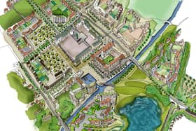 Original plans for Winchburgh Village -Artist's impressions of how the new village of 3400 homes would look