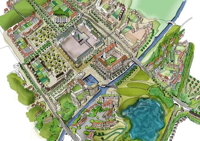 Original plans for Winchburgh Village -Artist's impressions of how the new village of 3400 homes would look