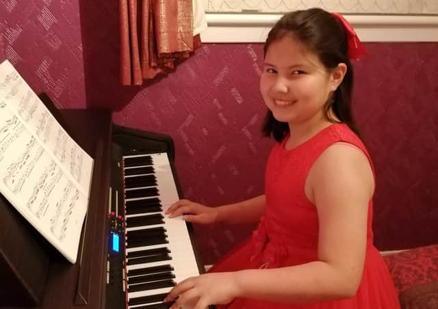 Proffesional pianist Amanda Slater (10), a P7 pupil at Deanburn Primary School in Bo'ness.