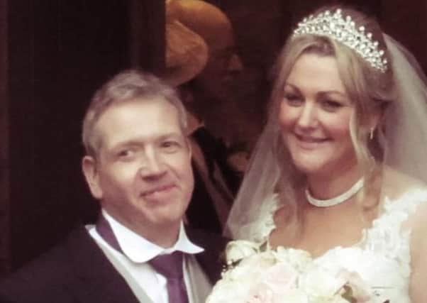 Labour Councillor Angela Doran, married Tory group leader Councillor Damian Timson, on 5 December in Strathbrock Parish Church,  Uphall. Photo supplied by West Lothian Courier.