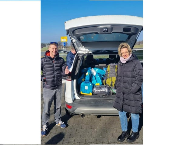 In Paderborn, Germany collecting more medical equipment