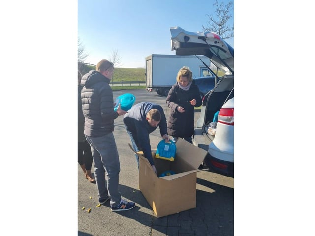 In Paderborn, Germany collecting more medical equipment