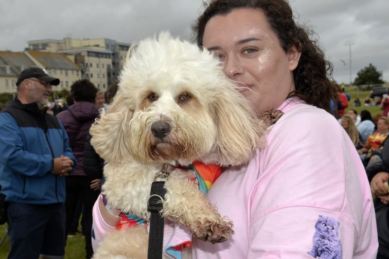 Dogs were welcome! Eastbourne Pride 2021 (Photo by Jon Rigby) SUS-210908-072556001