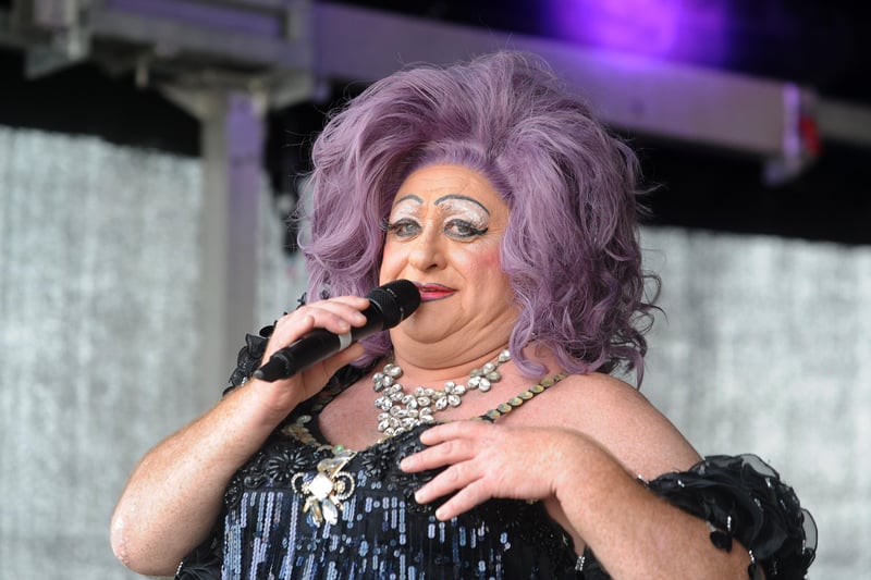 Local talent took to the stage. Eastbourne Pride 2021 (Photo by Jon Rigby) SUS-210908-072725001