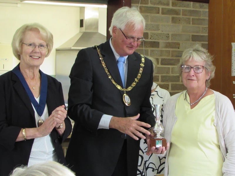 Helen Milton won the Jubilee Trophy for New Exhibitor. Picture: Haywards Heath Horticultural Society. SUS-210609-105513001