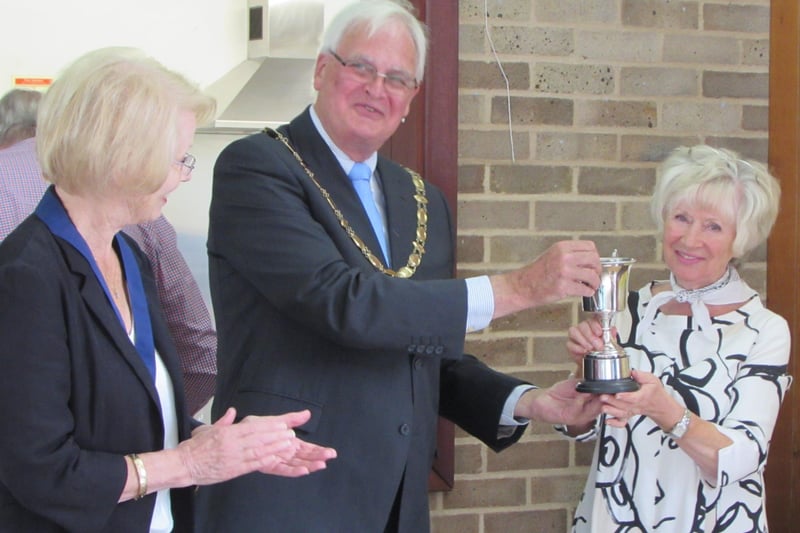 Shirley Anderson won The Harry Tester Memorial Trophy. Picture: Haywards Heath Horticultural Society.
