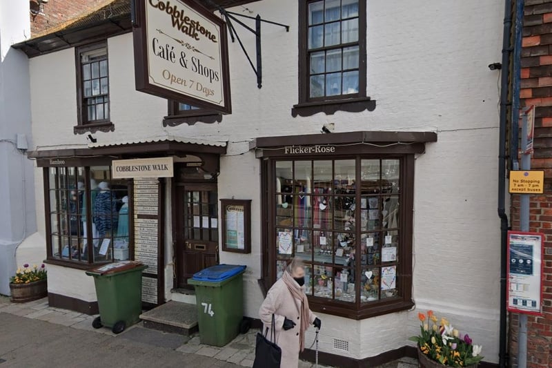 The Cobblestone Tea House in Cobblestone Walk, Steyning, has 4.6 stars out of five from 302 reviews on Google.