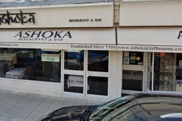 Ashoka Restaurant in Cornfield Road, Eastbourne has 4.4 out of five stars from 270 reviews on Google. Photo: Google
