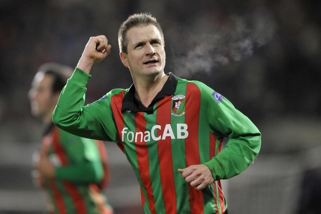 Colin Nixon    (Right-Back    -    Glentoran):      Colin is a serial winner. He was one of the great Irish League defender's, who was just as good at getting forward. He is also a good guy away from the pitch and we got on well at the Glens.